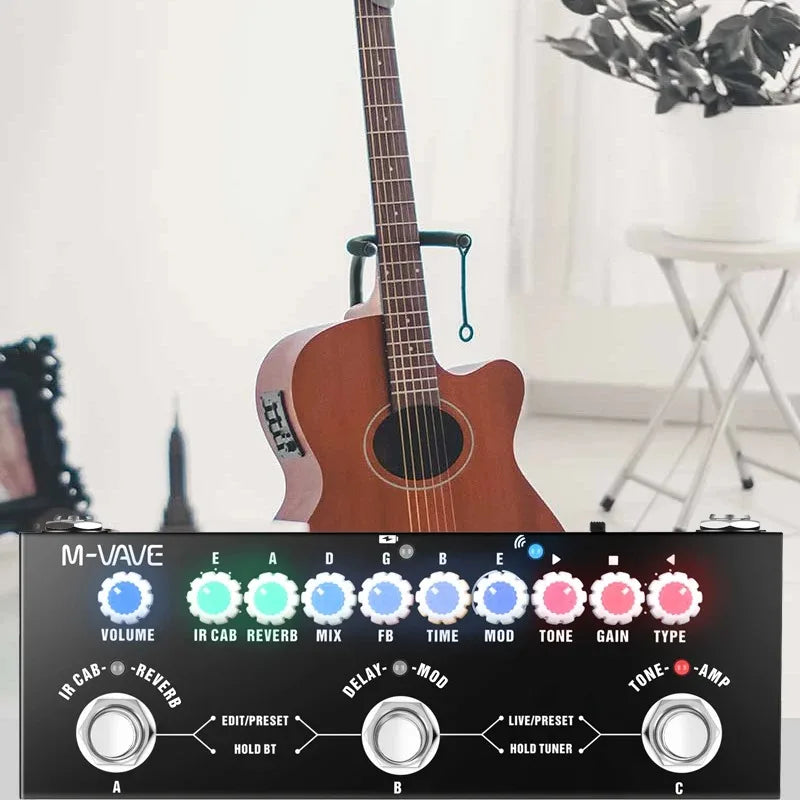 M VAVE CUBEBABY Delayed Multi-Effects  for Guitar/Bass/Acoustic with 8 Analog and Vocal Reverb Shaker Pedal