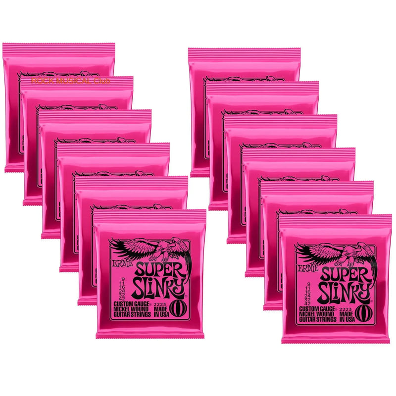 12 Pcs/Pack Electric Guitar Strings Set for Ernie Ball Replica 2221 2215 2225 Play Heavy Metal Rock Guitar Accessor Wholesale